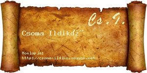 Csoma Ildikó névjegykártya